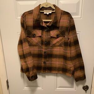 BB Dakota Steve Madden| Flannel Cropped Shacket Sz Lg